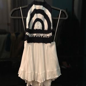 Navy and white romper!